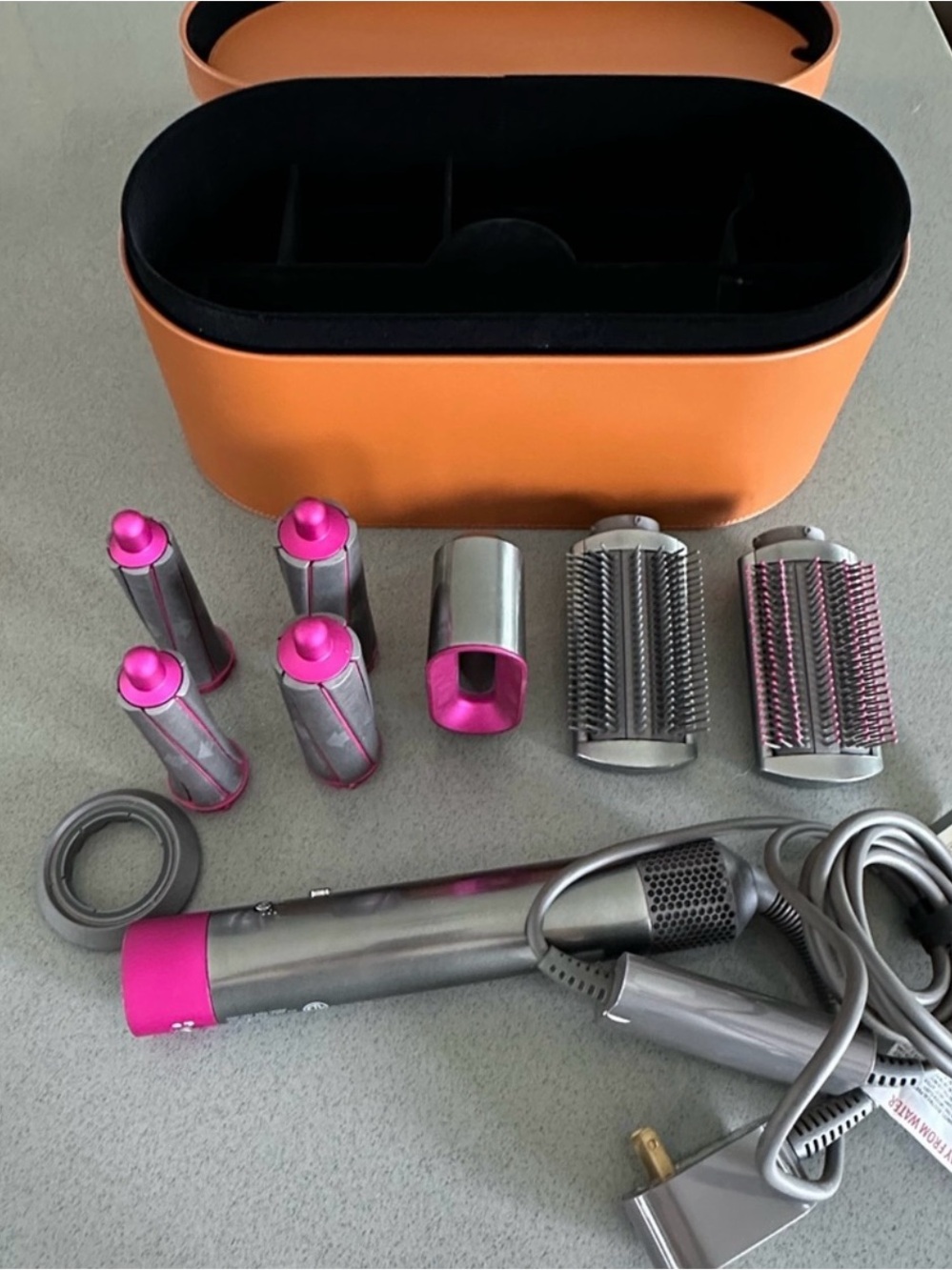 Dyson Hair Styler Set in Pink and Orange